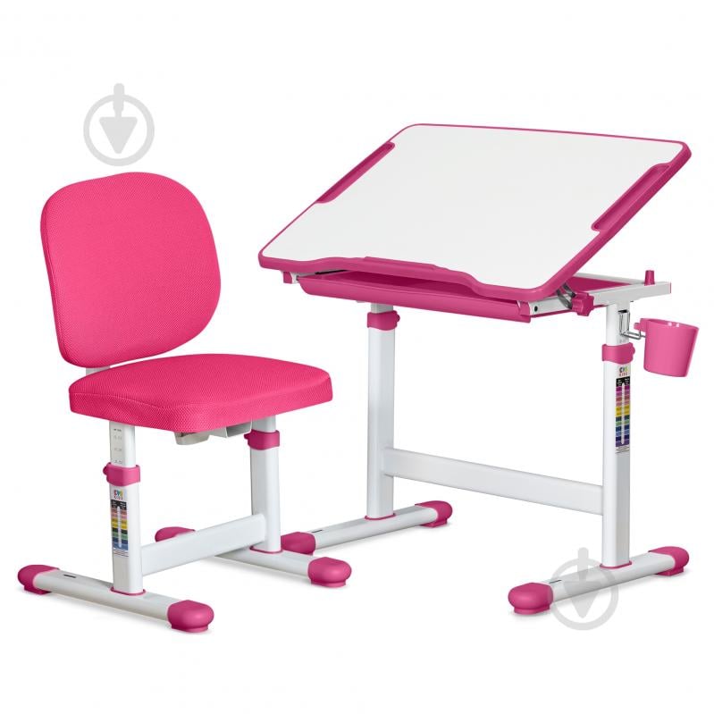 Комплект парта і стілець Evo-kids Evo-06 Plus Pink - фото 1 Комплект парта і стілець Evo-kids Evo-06 Plus Pink - фото 1