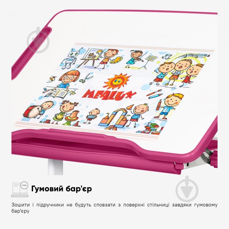 Комплект парта і стілець Evo-kids Evo-06 Plus Pink - фото 9 Комплект парта і стілець Evo-kids Evo-06 Plus Pink - фото 9