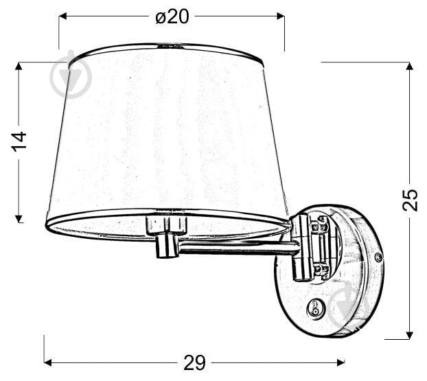 Бра Candellux IBIS 1x40 Вт E14 білий/сірий 21-00883 - фото 2