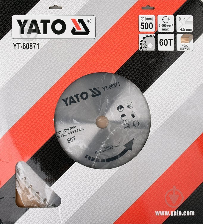 Пильный диск YATO 500x32x4,5 Z60 YT-60871 - фото 2