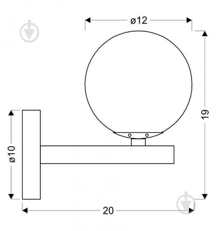 Бра Candellux Kama 1x28 Вт G9 білий/чорний 21-01221 - фото 2