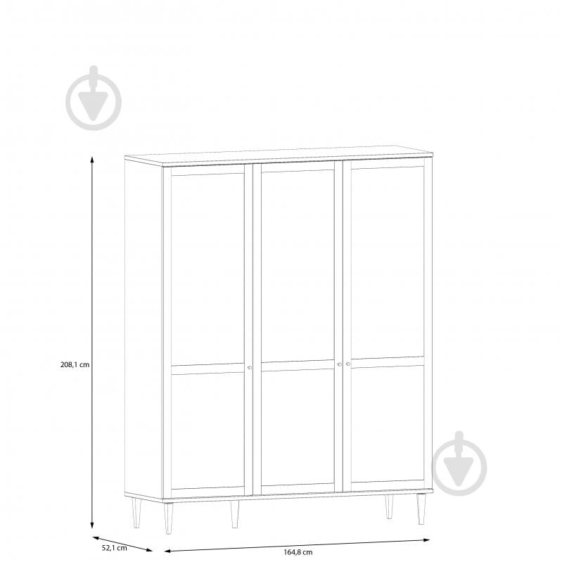 Шкаф Forte Meble 3d CALASETTA 2081х1648х521 мм дуб элегант / дуб элегант - фото 6