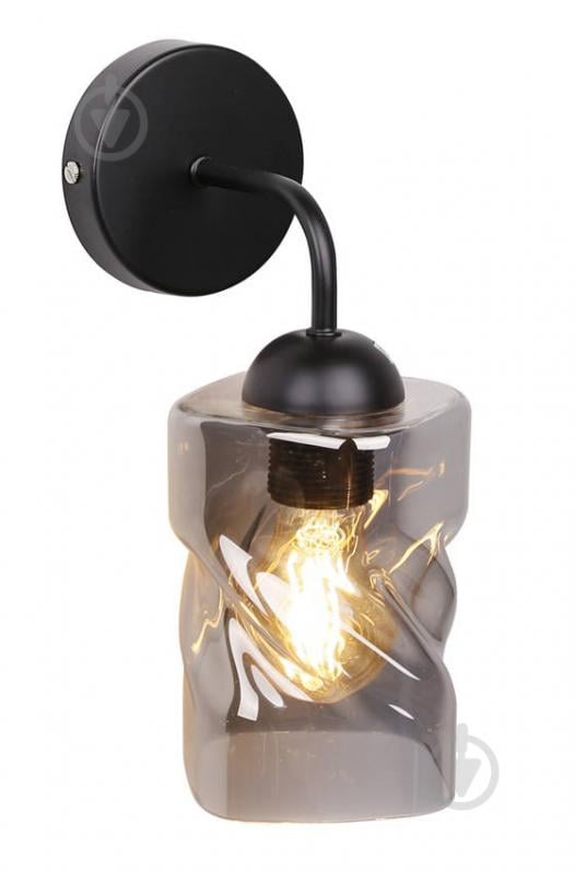 Бра Candellux Felis 1x60 Вт E27 чорний/димчастий 21-00125 - фото 4