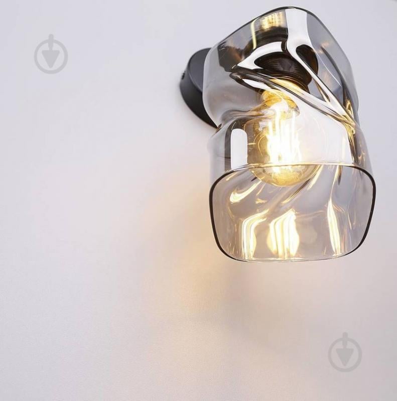 Бра Candellux Felis 1x60 Вт E27 чорний/димчастий 21-00125 - фото 5