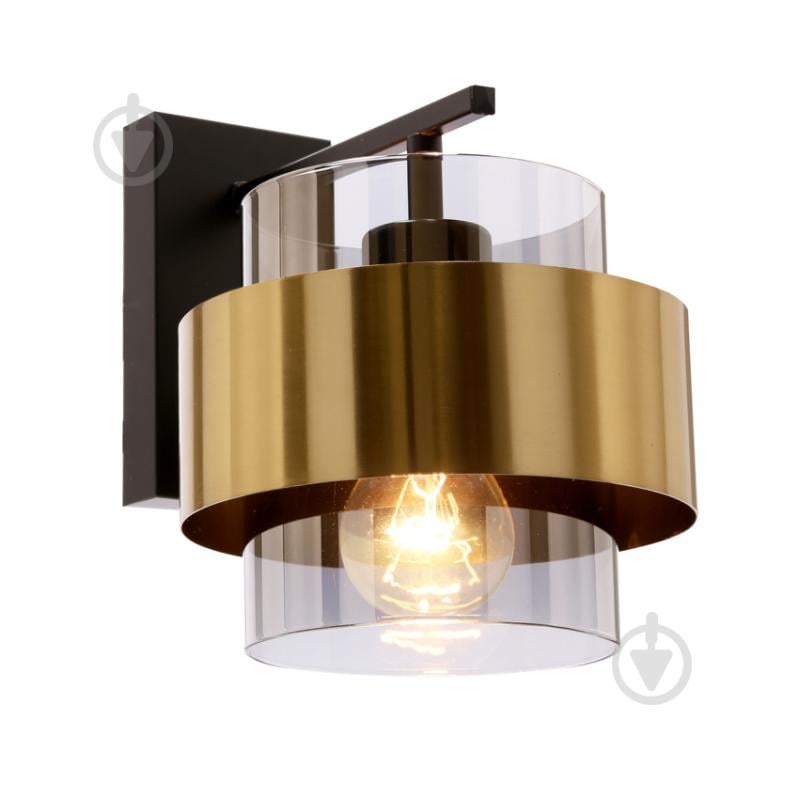 Бра Candellux Spiega 1x40 Вт E27 черный/латунь/прозрачный 21-09470 - фото 5