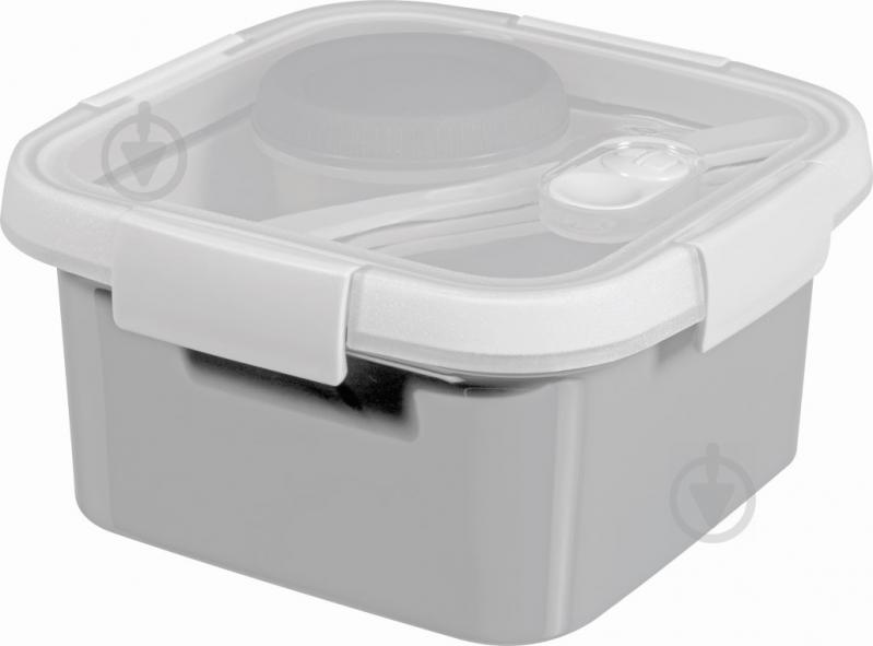 Контейнер для пищевых продуктов со столовыми приборами To Go Lunch Kit 1,1 л серый Curver - фото 1