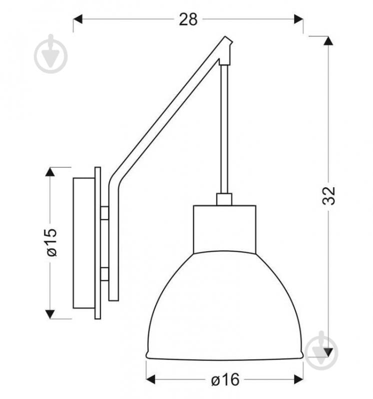 Бра Candellux VARIO 1x60 Вт Е27 чорний/коричневий 21-73495 - фото 6