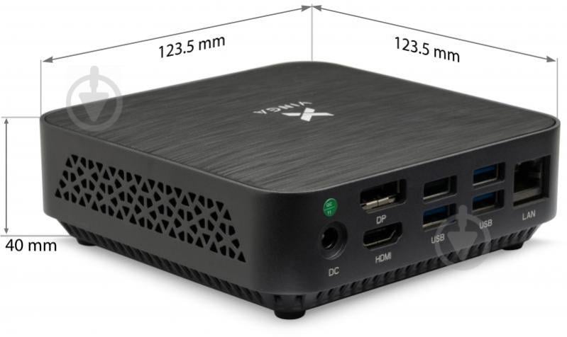 Неттоп Vinga Mini PC V600 (V600AM300U.) black/silver - фото 7