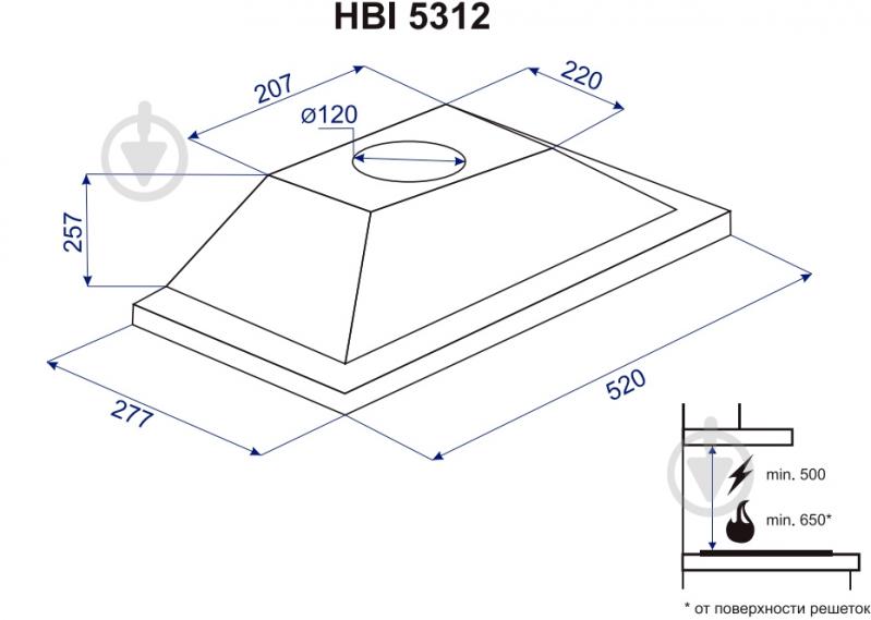 Витяжка Minola HBI 5312 BL LED 750 - фото 9