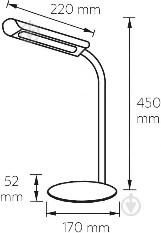 Настільна лампа офісна Eurolamp LED-TLG-5(wh) 5 Вт білий - фото 3