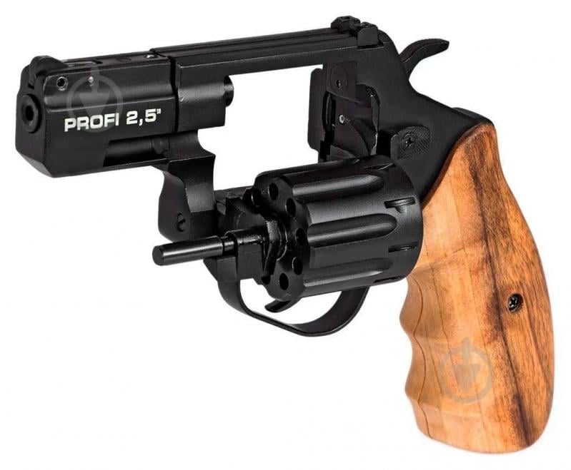 Револьвер Zbroia Флобера PROFI-2.5" (чорний / дерево) - фото 4 Револьвер Zbroia Флобера PROFI-2.5" (чорний / дерево) - фото 4