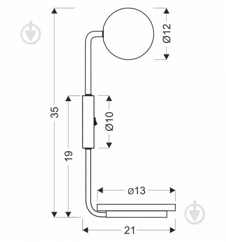 Бра Candellux Ponio 1x25 Вт G9 білий/чорний/бежевий 21-76878 - фото 2