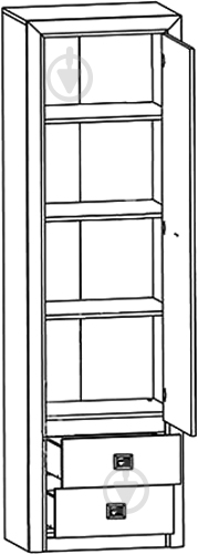 Вітрина Gerbor Коен REG1W2S венге - фото 3