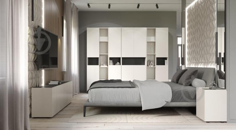 Шафа Metkas Home MB001 6д ЛДСП 2130х900х350 мм білий сніг / білий сніг - фото 5