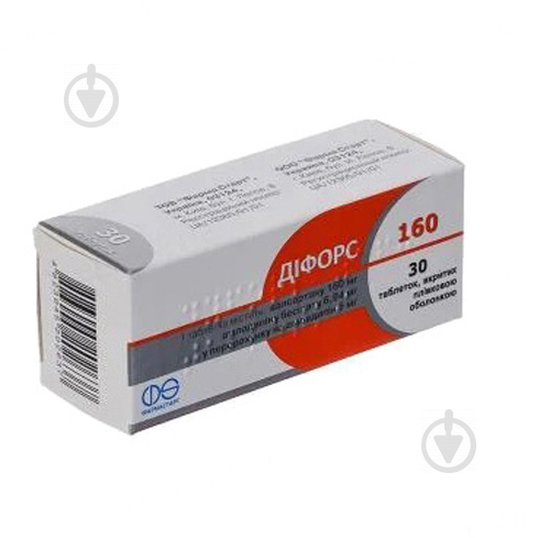 Діфорс 160 №30 (10х3) таблетки 5 мг/160 мг - фото 1
