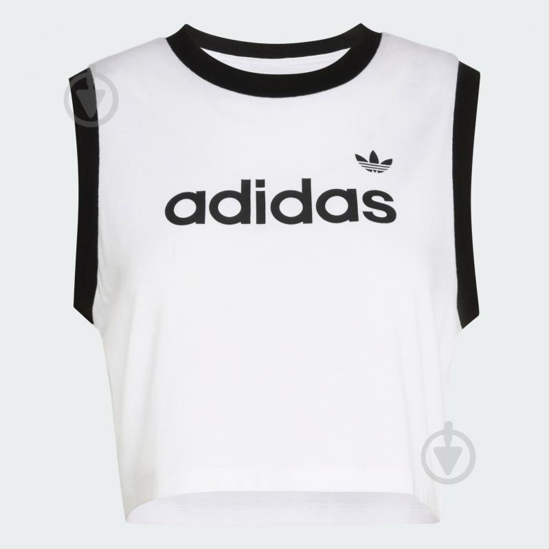 Топ Adidas LINEAR TANK WHITE/BLACK KC9008 р.M белый - фото 6 Топ Adidas LINEAR TANK WHITE/BLACK KC9008 р.M белый - фото 6