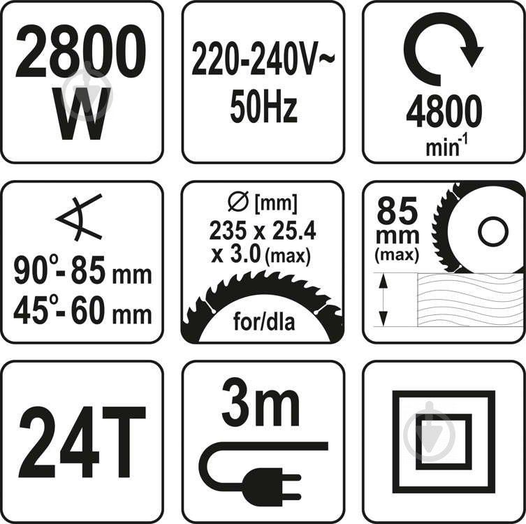 Пилка дискова YATO YT-82154 - фото 3