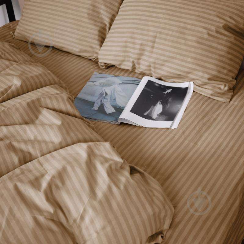Наволочка бязь 17-0610 Stripe Light Brown 40x60 см коричневый MirSon - фото 3
