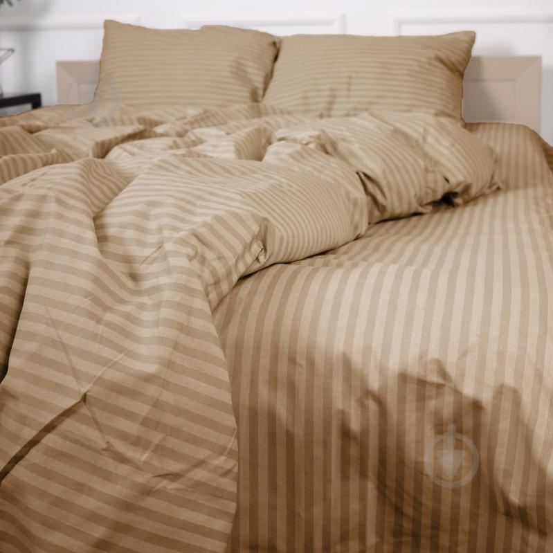 Наволочка бязь 17-0610 Stripe Light Brown 40x60 см коричневый MirSon - фото 4