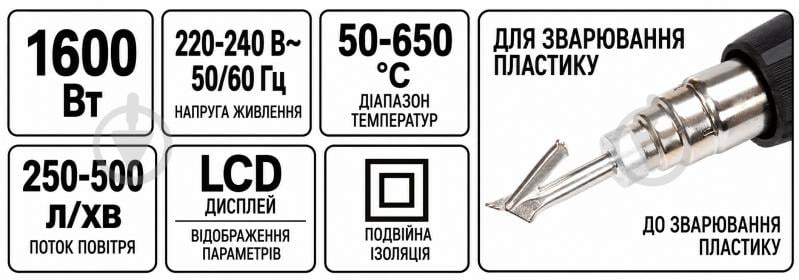 Фен строительный YATO YT-82296 - фото 8
