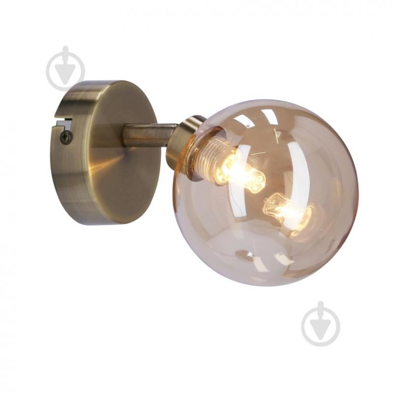 Бра Candellux Rodia 1x40 Вт G9 бурштиновий/латунь 91-16515 - фото 4