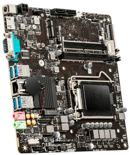 Материнская плата MSI H510TI-S01 OEM (Socket 1200, Intel H510, mini ITX) - фото 3