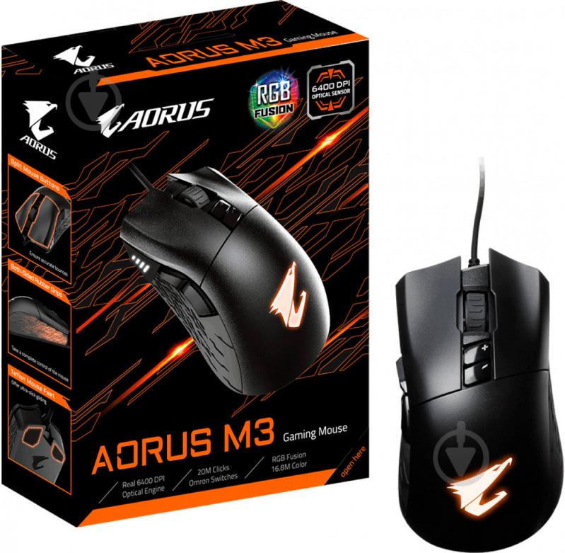 Мышь Gigabyte AORUS M3 black - фото 6