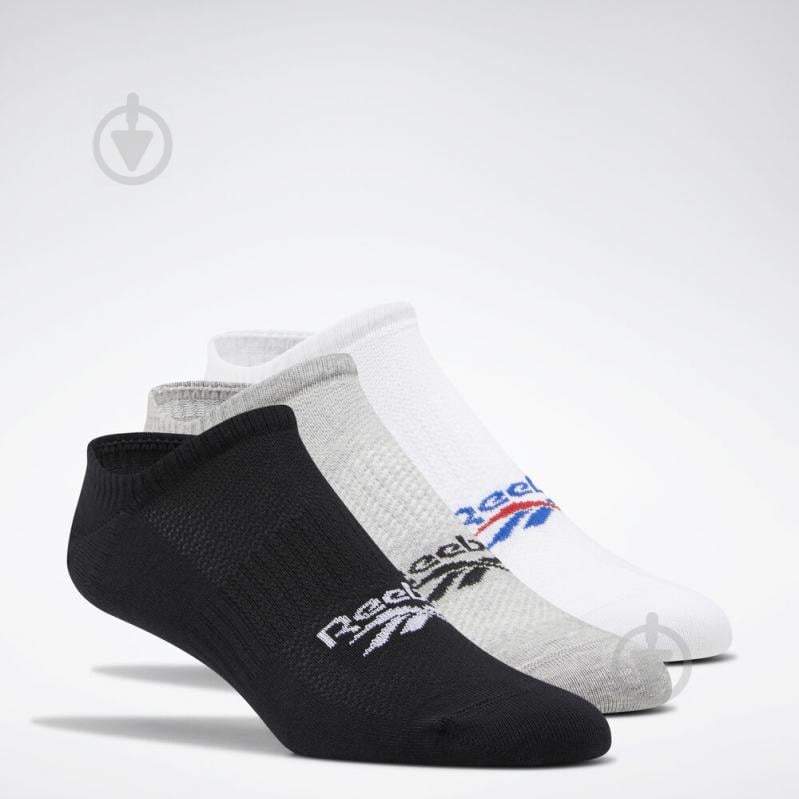 Шкарпетки Reebok CL FO Invisible Soc FL9305 р.XL білий/чорний/сірий 3 шт. - фото 1