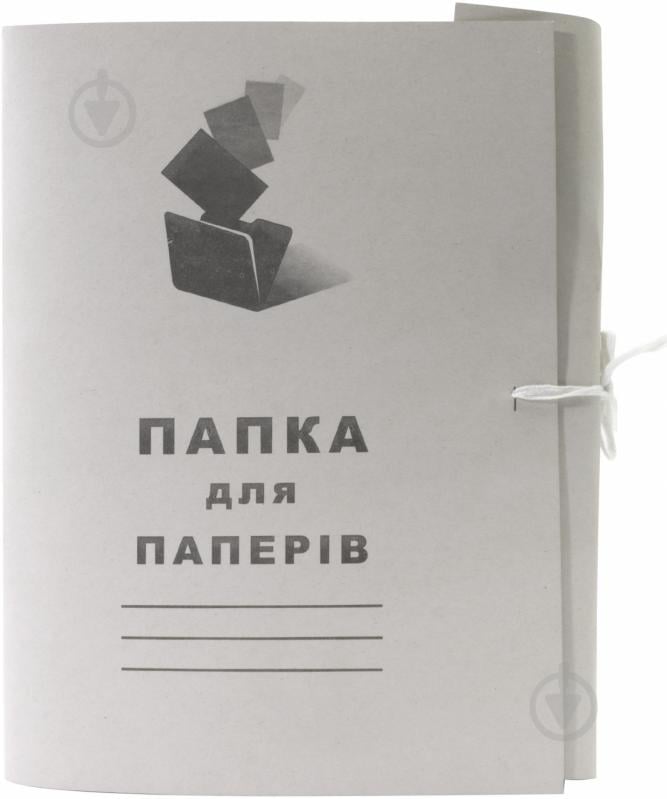 Папка картонна на зав'язках формат С4 картон 260 г/м кв - фото 1