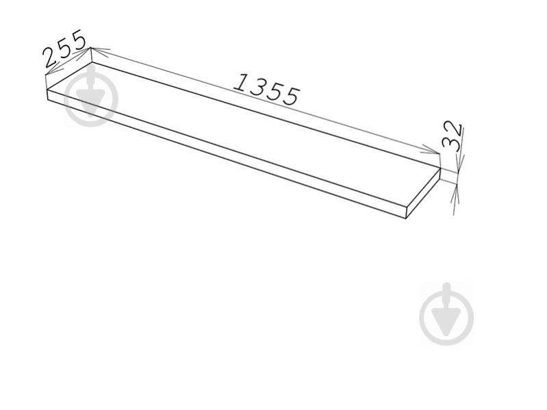 Полиця DC Gina 1355x32 кантрі - фото 2