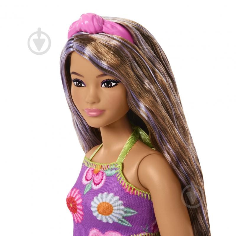 Кукла Barbie "Модница" – яркие цветы JJN57 - фото 4