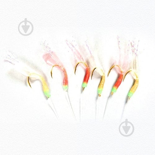 Самодур Lineaeffe Hypercatch Sabiki Mixed Colours 6 крючков №6 - фото 1