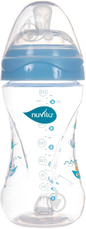 Пляшечка Nuvita Mimic 250 мл NV6030Blue - фото 1