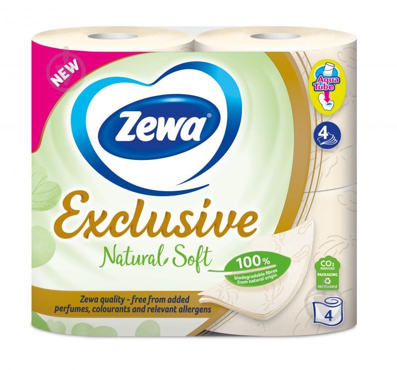 Туалетний папір Zewa Natural Soft чотиришаровий 4 шт. - фото 1