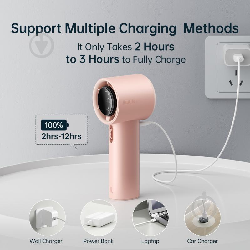 Вентилятор JISULIFE Handheld Fan Pro1 pink (1135759) - фото 10 Вентилятор JISULIFE Handheld Fan Pro1 pink (1135759) - фото 10
