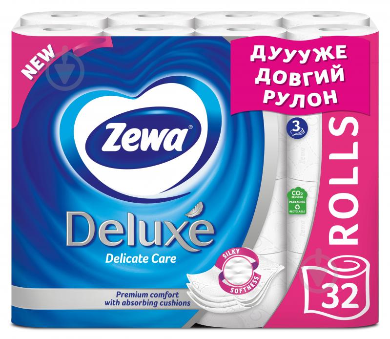 Туалетний папір Zewa Deluxe тришаровий 32 шт. - фото 1