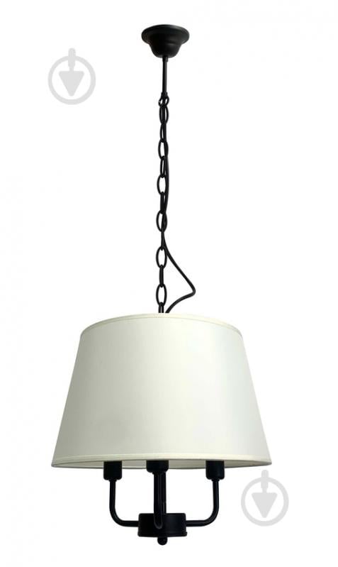 Люстра подвесная Candellux Pasteri 3x40 Вт E14 черный/бежевый 31-01351 - фото 1