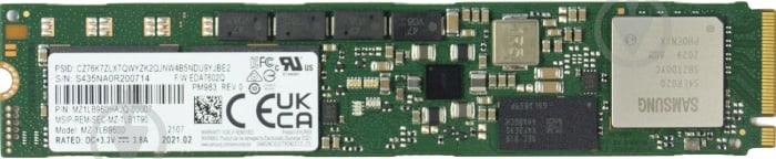 SSD-накопитель Samsung PM983 960GB M.2 PCI Express 3.0 x4 3D TLC NAND (MZ1LB960HAJQ-00007) - фото 1