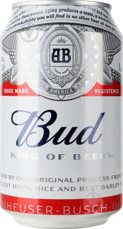Пиво Bud светлое 5% 0,33 л - фото 1