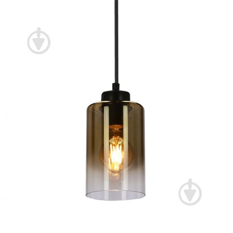 Люстра подвесная Candellux Aspra 1x60 Вт Е27 черный/янтарный 31-16256 - фото 2