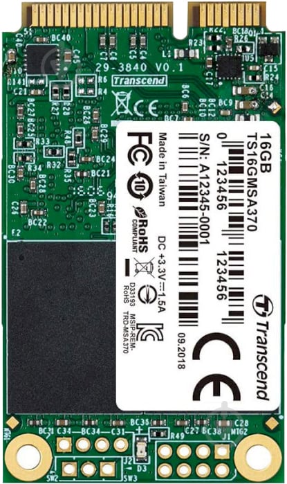 SSD-накопичувач Transcend 16GB Mini-SATA SATA MLC (TS16GMSA370) - фото 1