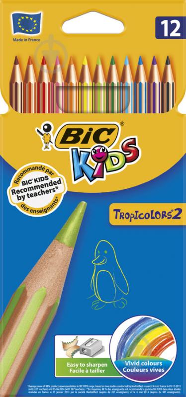 Олівці кольорові Tropicolors BIC - фото 1