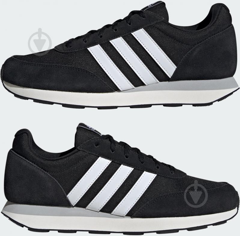 Кросівки чоловічі демісезонні Adidas RUN 60S 3.0 IE3826 р.41 1/3 чорні - фото 5