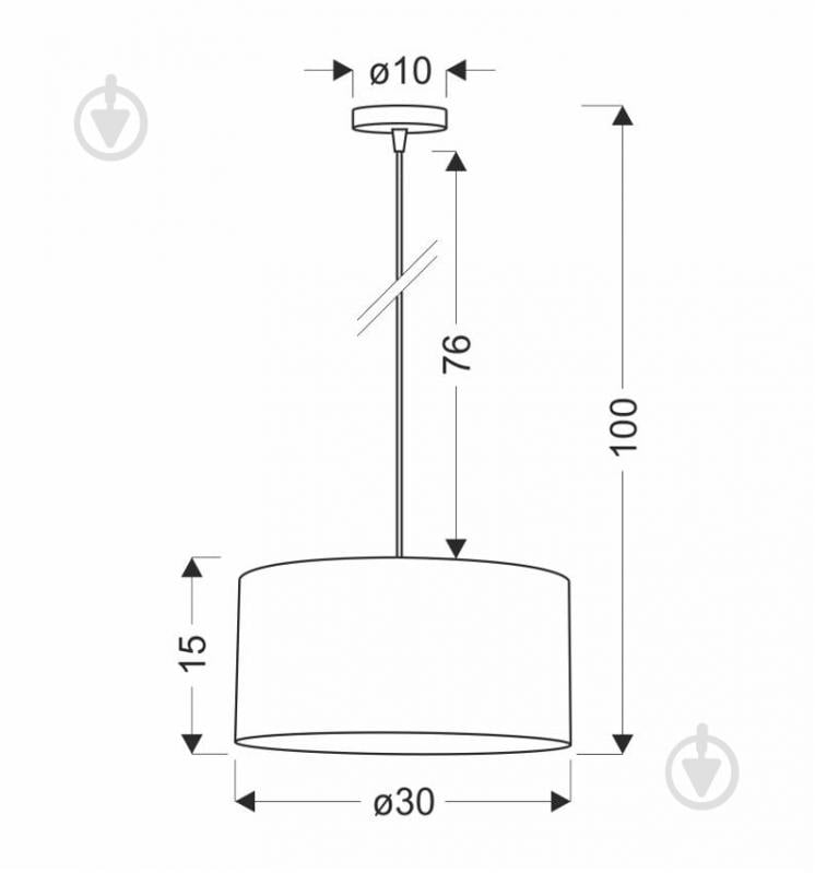 Люстра підвісна Candellux Legno 1x40 Вт E27 коричневий/чорний 31-18403 - фото 3