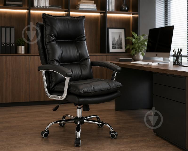 Кресло офисное Примтекс Плюс Flex Chrome MF D-5 PK черный - фото 6