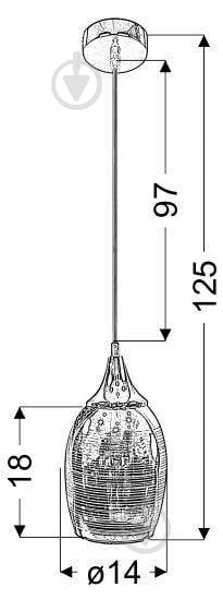 Люстра підвісна Candellux MARINA 1x60 Вт E27 хром 31-60174 - фото 3