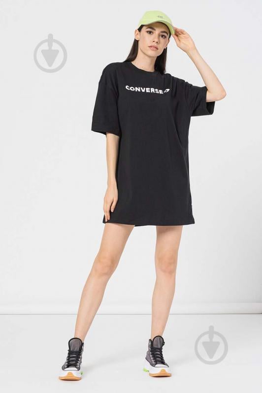 Футболка Converse OVERSIZED WORDMARK TEE 10023921-001 р.M чорний - фото 1