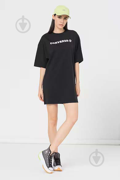 Футболка Converse OVERSIZED WORDMARK TEE 10023921-001 р.XL чорний - фото 4