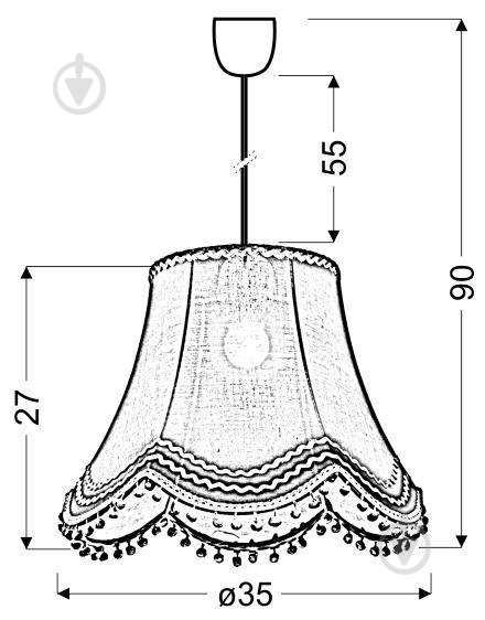 Люстра підвісна Candellux ARLEKIN 1xE27 білий/зелений 31-94516 - фото 2