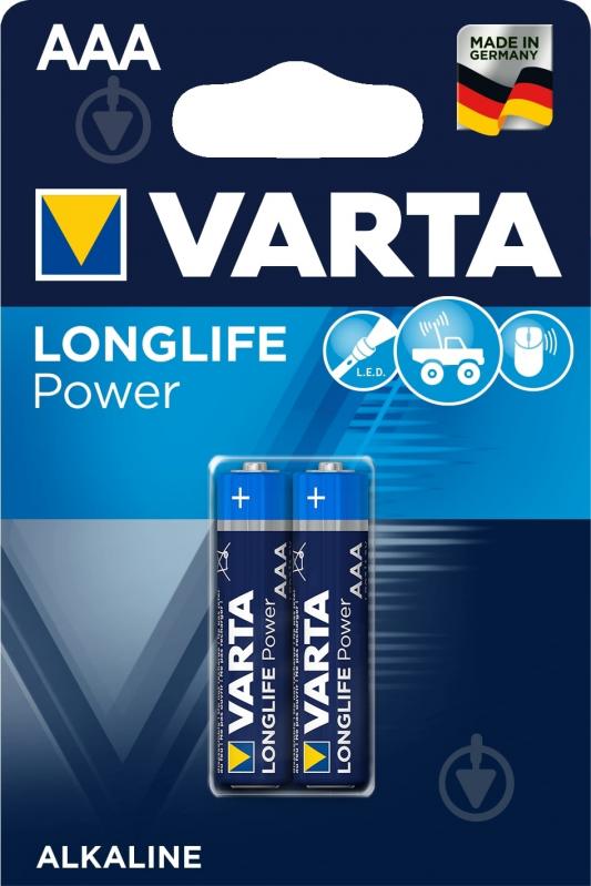 Батарейка Varta Longlife Power AAA (мізинчикові) 2 шт. (4903121412) - фото 1
